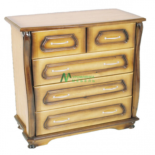 Комод из массива дерева Стиль 5 ящиков